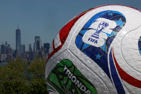 Trionda soccer ball, the official match ball of FIFA World Cup 2026.