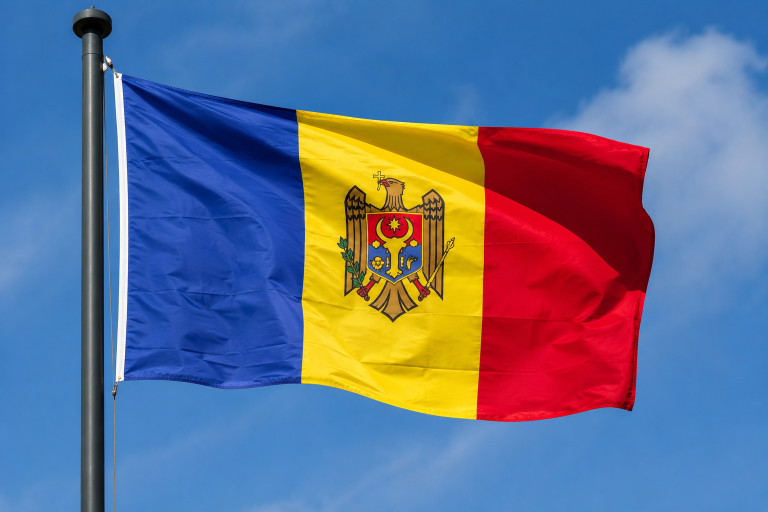 The Moldovan flag.