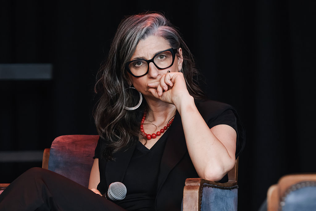 Francesca Albanese at a book presentation in Milan.