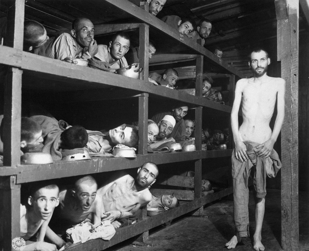 Buchenwald Slave Laborers Liberation. Photo: Private H. Miller (Army), Public domain via Wikimedia Commons