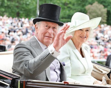 King Charles III and Queen Camilla at Royal Ascot.