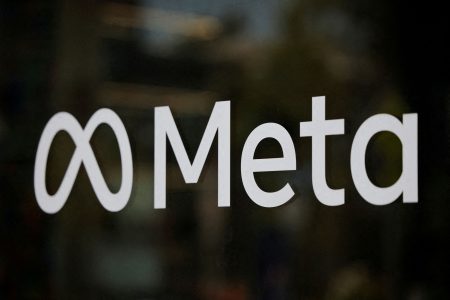 The logo of Meta.