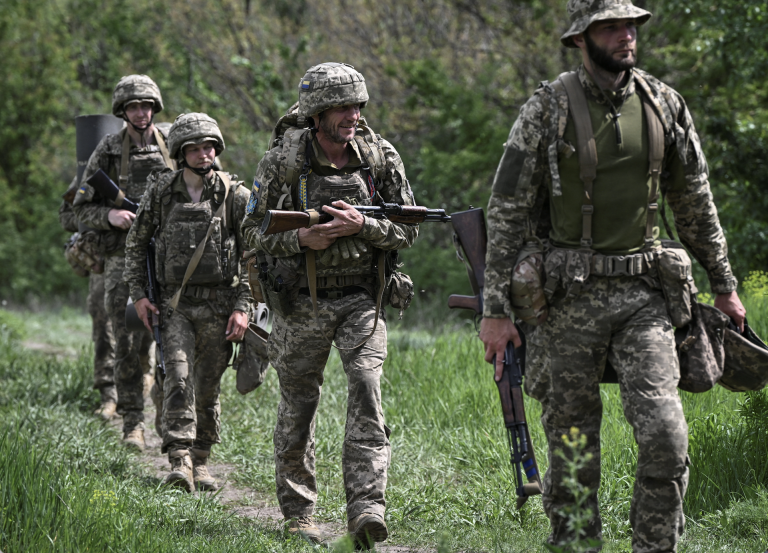Ukrainian soldiers.