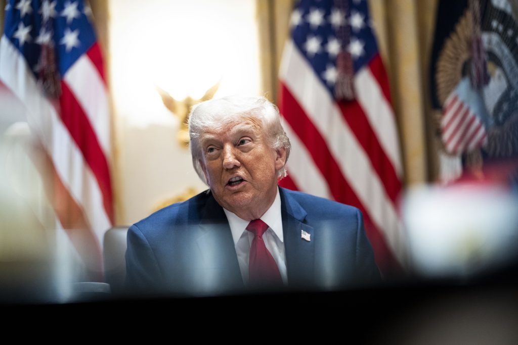 Donald Trump in the Cabinet Room of the White House in Washington, May, 27, 2026. Photo: Doug Mills/New York Times