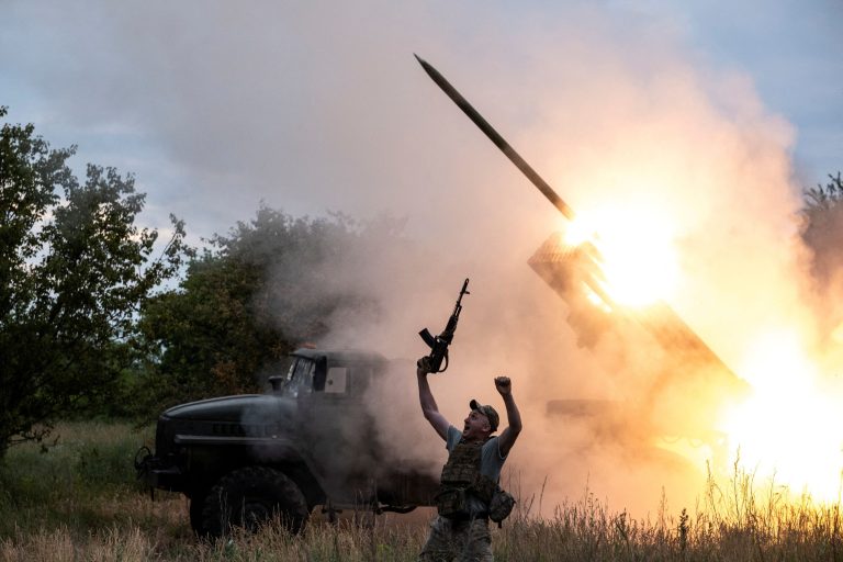 Ukrainian artillery.