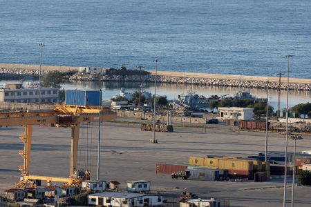 View of the Russian Navy facility in Tartous.