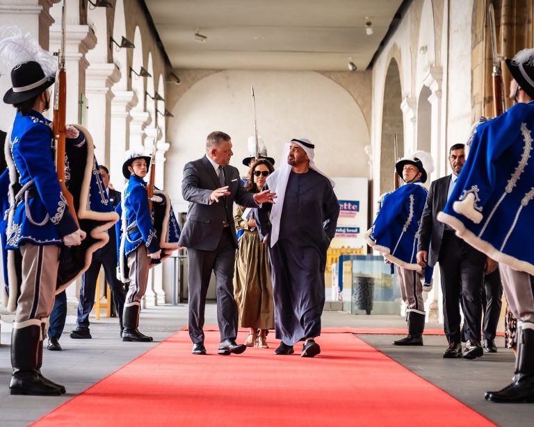 Robert Fico a Muhammad bin Zájid Ál Nahján v Bratislave.