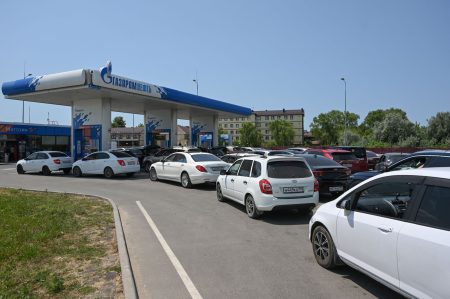 Russian gas station.