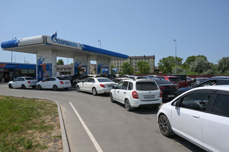 Ruská čerpacia stanica.