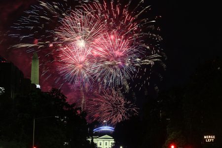 Fireworks over UFC Freedom 250 at the White House.