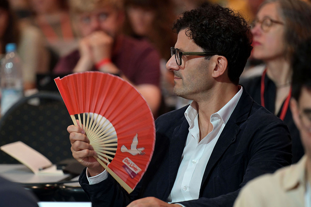 Luigi Pantisano at Die Linke’s party convention in Potsdam.