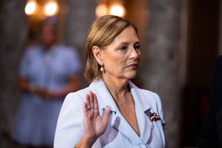 Darline Graham Nordone during her ceremonial swearing-in at the Capitol.