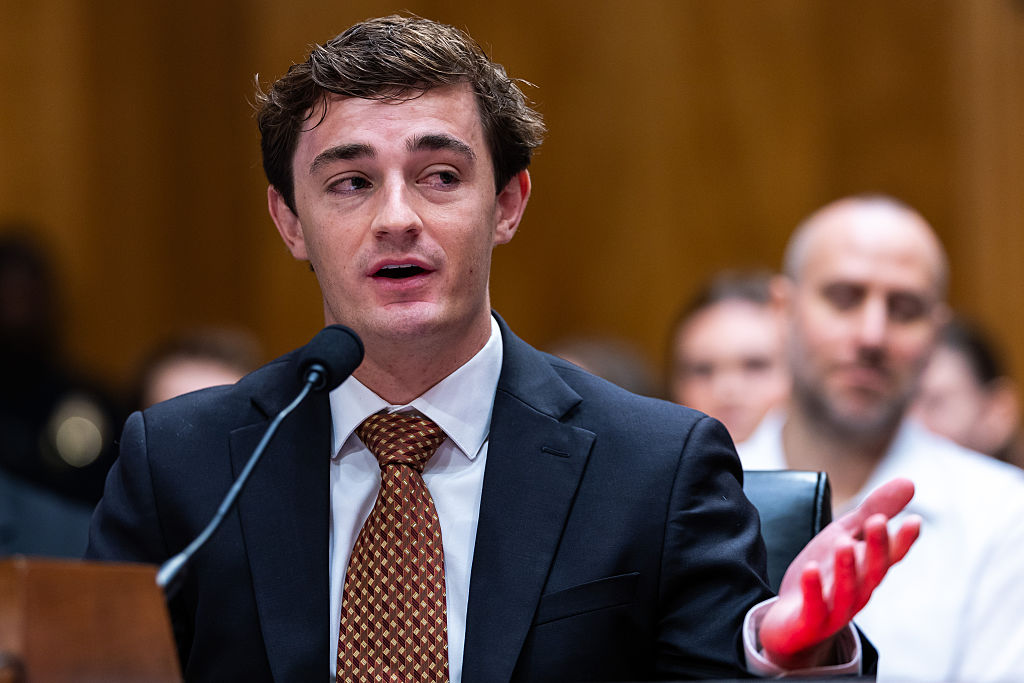YouTuber Nick Shirley testifies before the Senate committee.