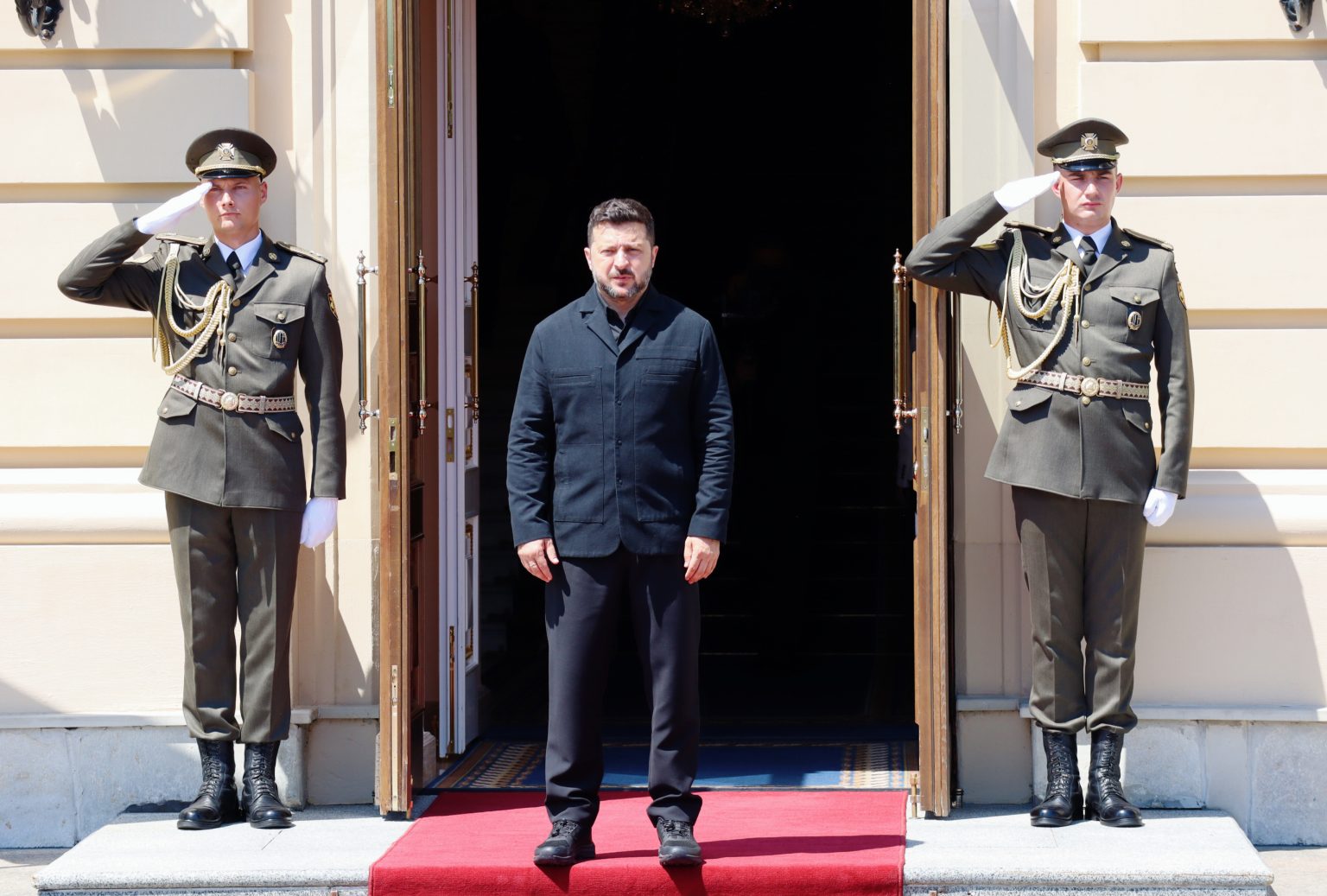 President Volodymyr Zelensky at a regional summit in Kyiv.