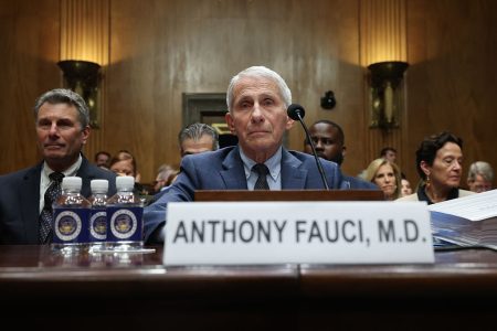 Anthony Fauci at a US Senate hearing.