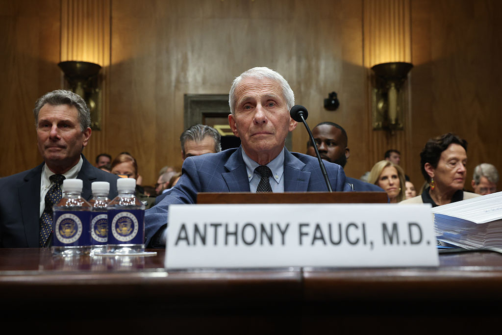 Anthony Fauci at a US Senate hearing.