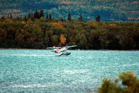 Bush plane delivers supplies to a remote community in Alaska.