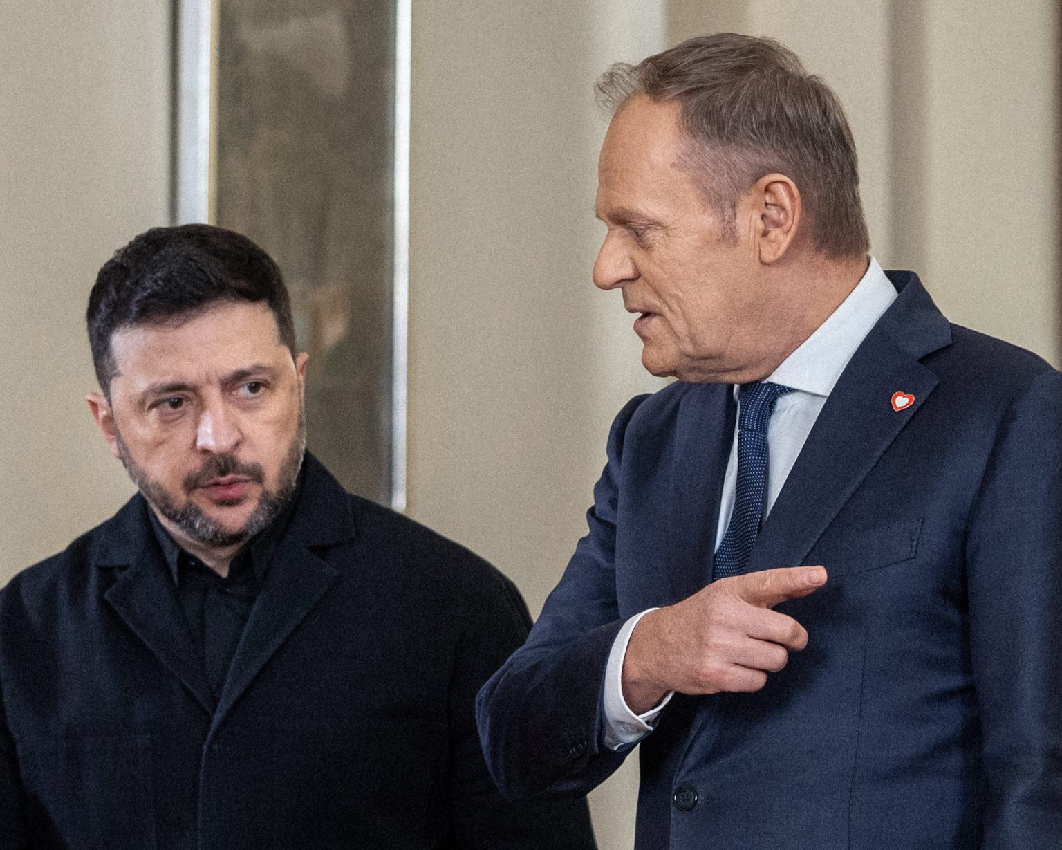 Prezident Ukrajiny Volodymyr Zelenskyj s poľským premiérom.