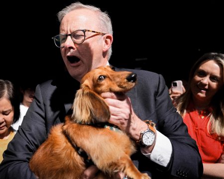 Anthony Albanese during a question about Kylie Minogue.