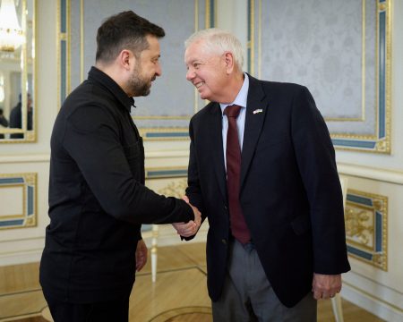 Volodymyr Zelenskyj a Lindsey Graham.