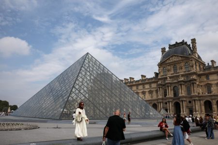 Pyramid of the Louvre museum.