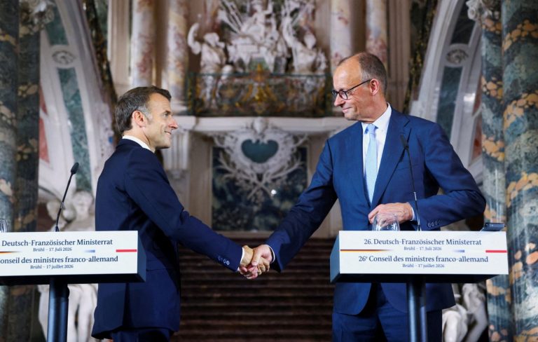 Emmanuel Macron and Friedrich Merz.