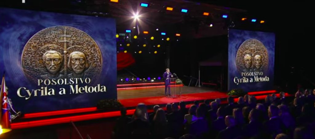 Oslavy štátneho sviatku sv. Cyrila a Metoda na Devíne. Reprofoto/STVR