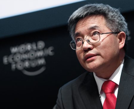 Weiying Zhang at the World Economic Forum in Davos.