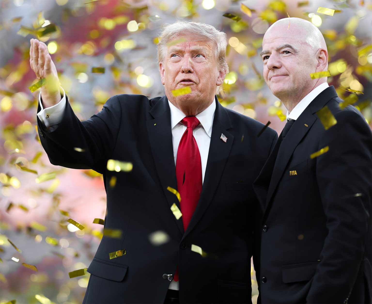 Gianni Infantino with Donald Trump at the 2026 World Cup final.