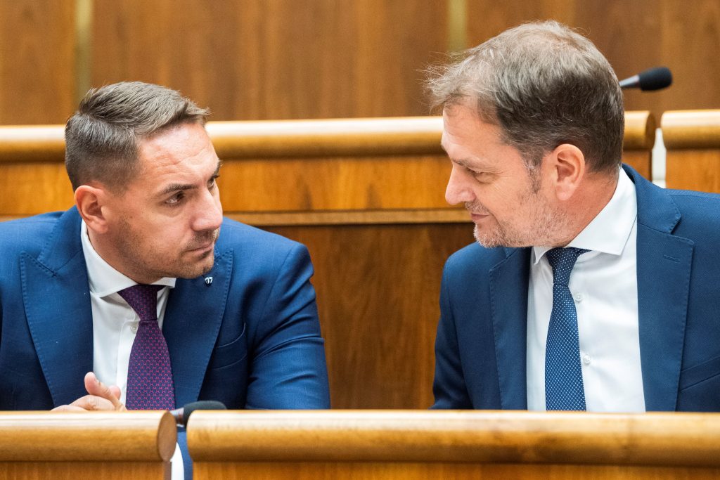 György Gyimesi (vľavo), Igor Matovič. Foto: Jaroslav Novák/TASR