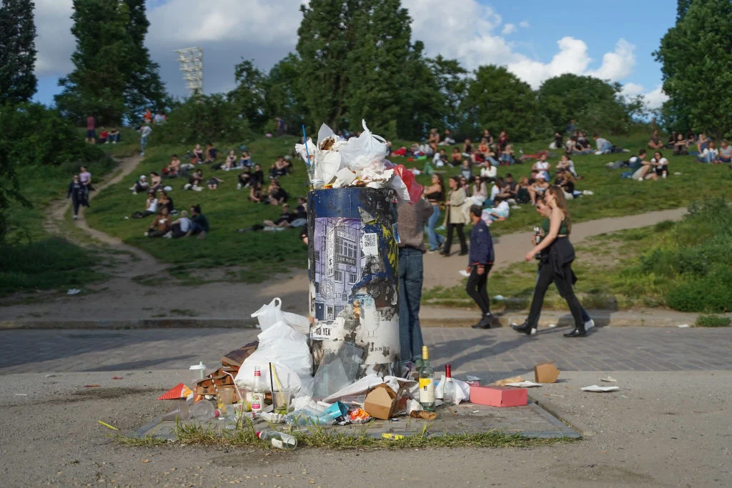 Berlin’s Mauerpark. The capital’s reputation for urban cool increasingly collides with the visible neglect of its public spaces. Photo: Joerg Carstensen/dpa/picture alliance via Getty Images