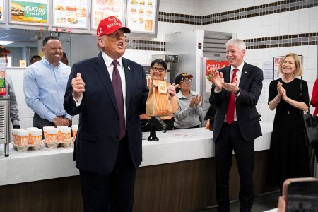 Debate over the economy and Trump.