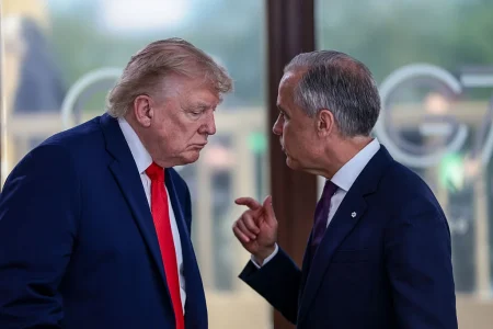 Donald Trump and Carney in a battle of wills.