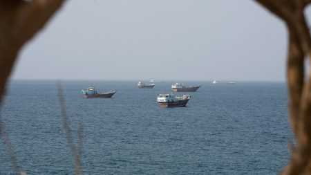 Vessels near the Strait of Hormuz.