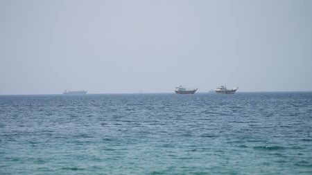 Vessels near the Strait of Hormuz.