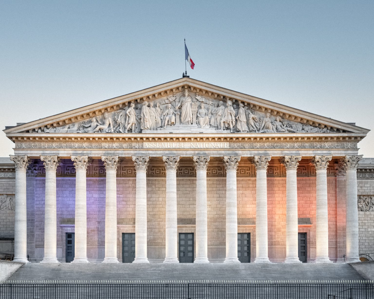 Proposed pavilion beside the Palais Bourbon.