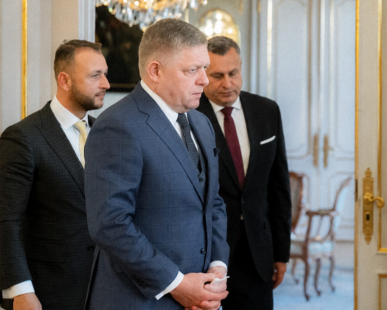 Matúš Šutaj Eštok, Robert Fico a Andrej Danko.