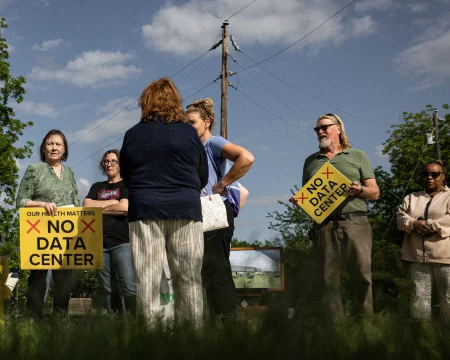 Protest meeting in Red Oak, Texas.