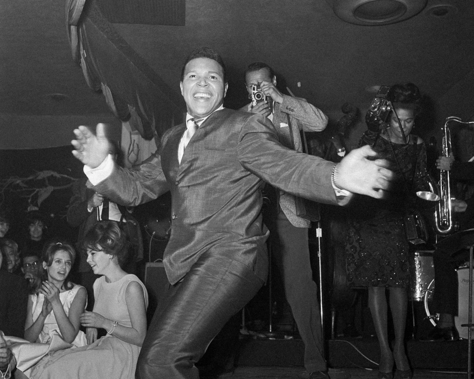 Chubby Checker doing the Twist on Sunset Strip.