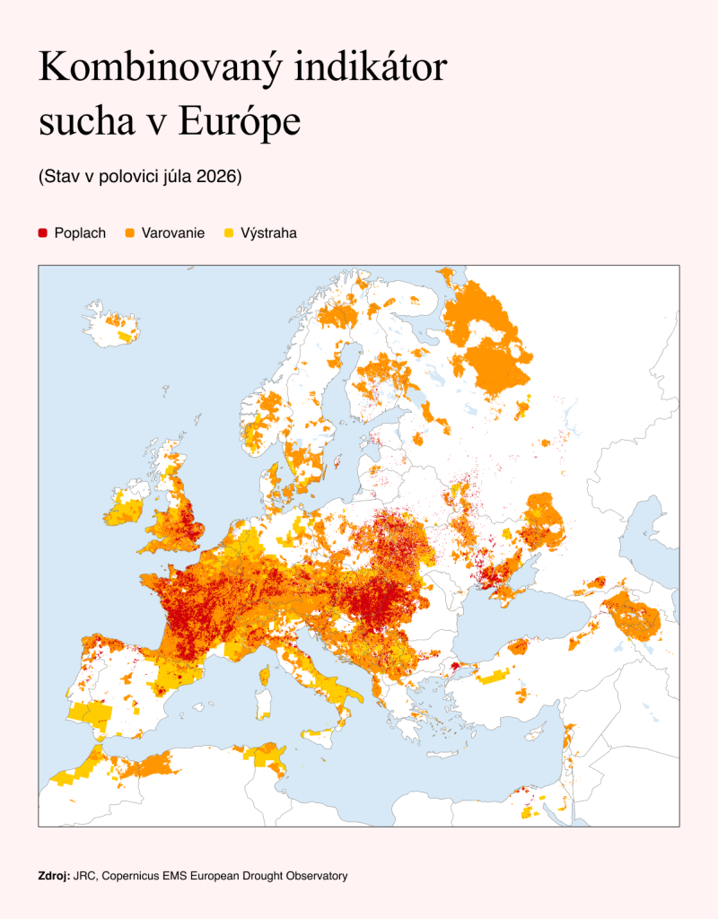 Zdroj: JRC, Copernicus EMS European Drought Observatory