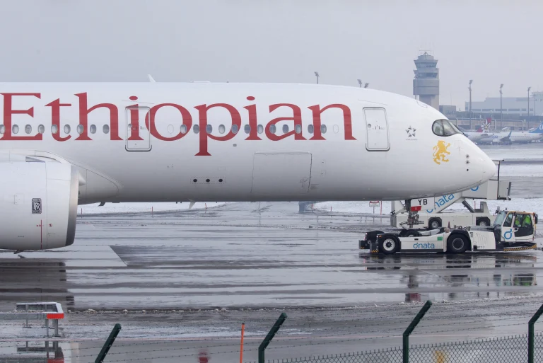 Airplane at an airport.