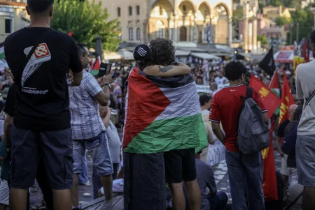 Pro-Palestinian supporters.