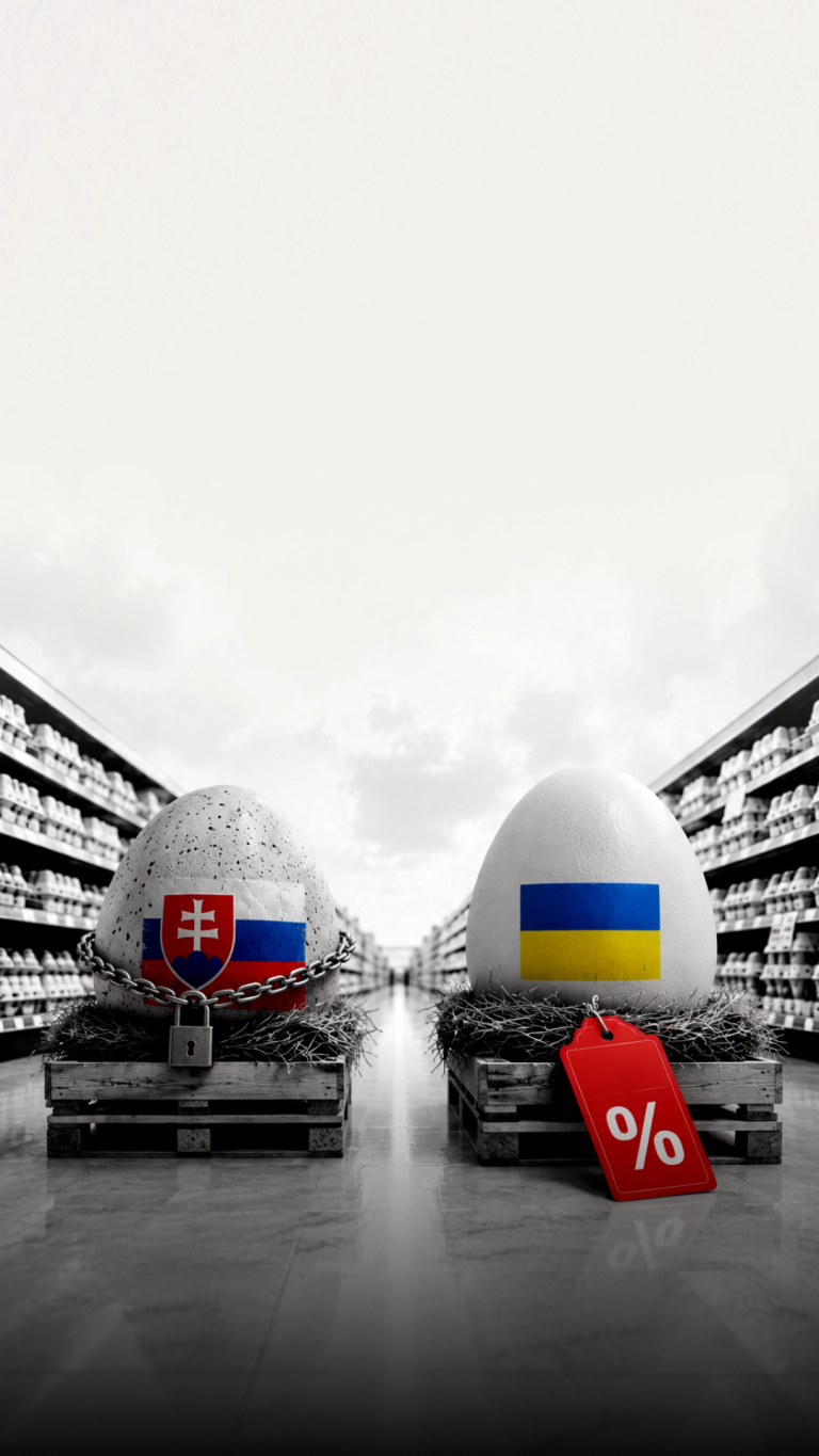 Slovenské klietkové vajcia nie. Ukrajinské v akcii áno