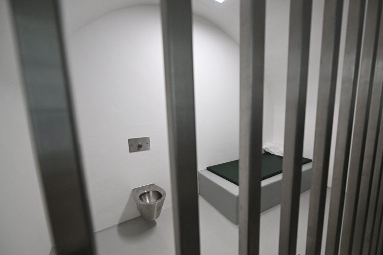 Prison cell.