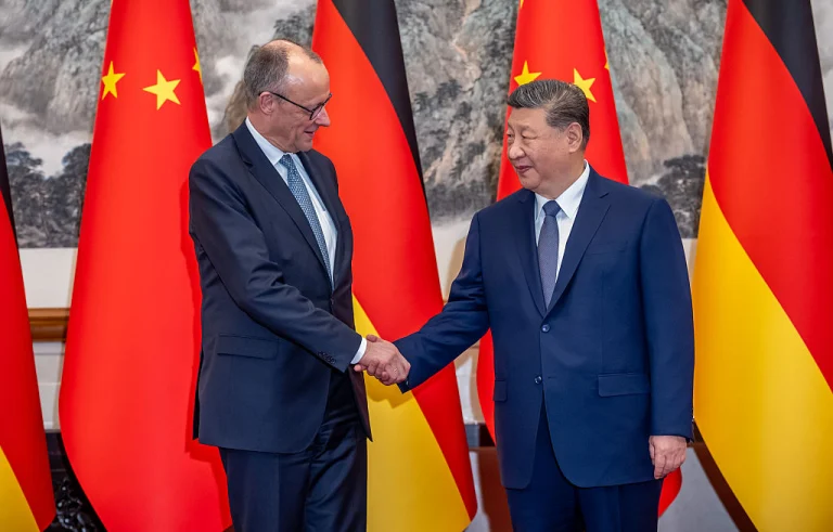 Friedrich Merz meets Xi Jinping in Beijing.