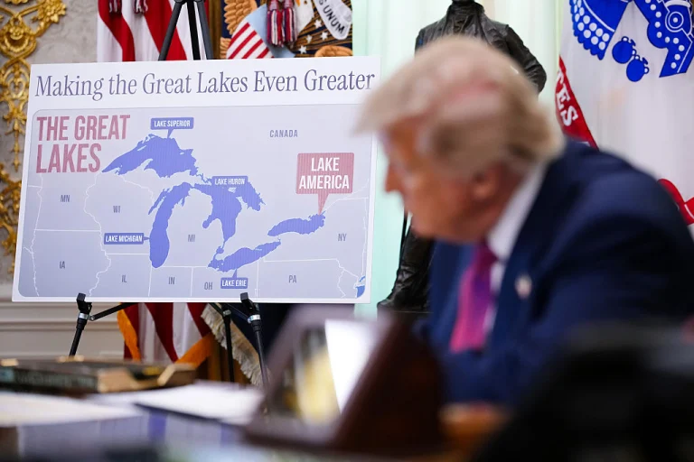Donald Trump during the "Lake America" stunt.